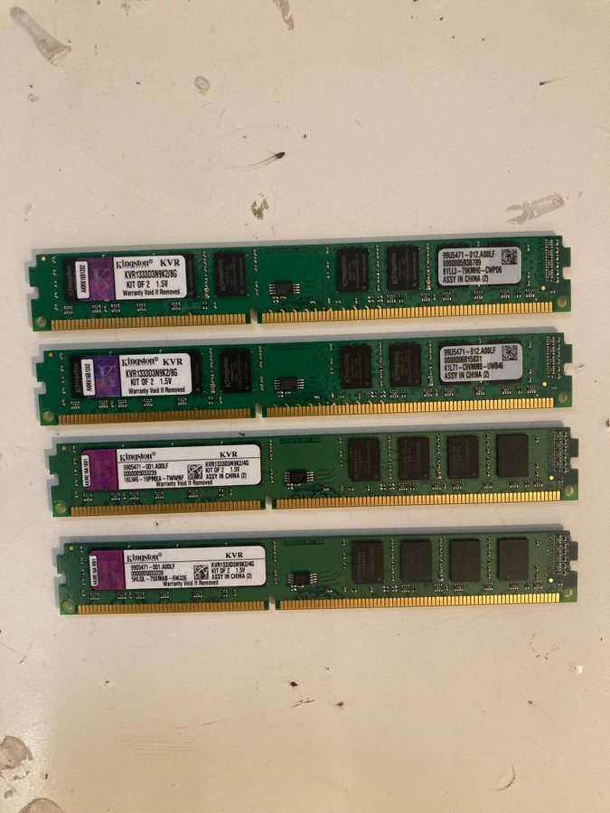 Kingston DDR3, 2st 4GB och 2st 2GB, 1333MHz