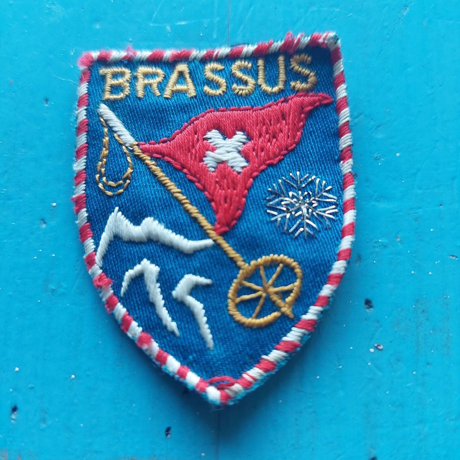 Tygmärke Broderat turistmärke Brassus