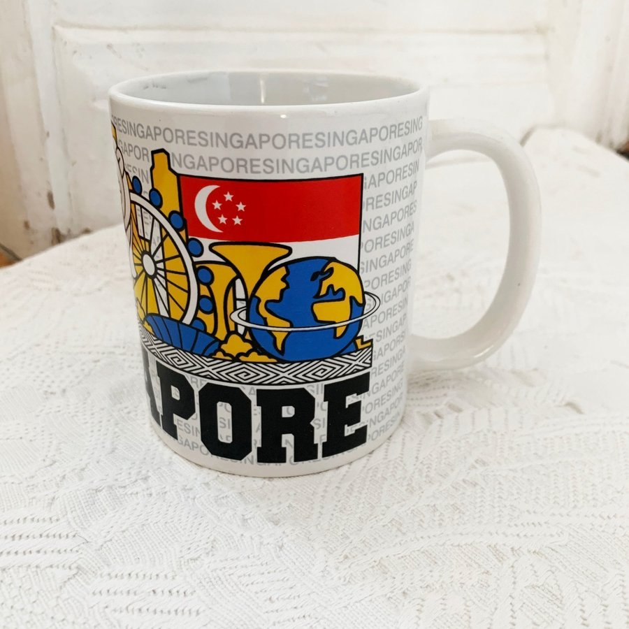 I love Singapore mugg - souvenir från Singapore i nyskick