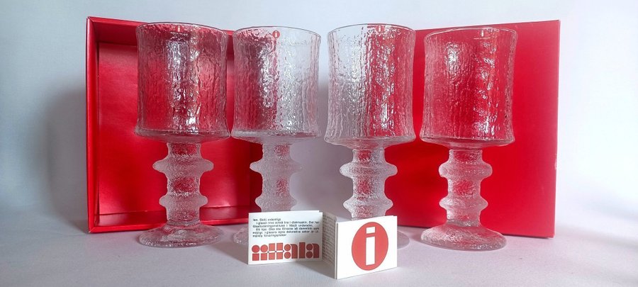 4 meget smukke Iittala Festivo ølglas