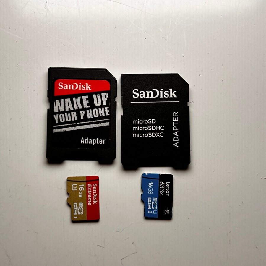 SanDisk microSD-kort med adapter