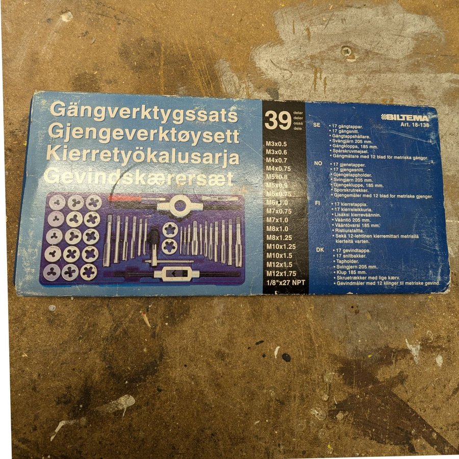 Gängverktygssats Biltema