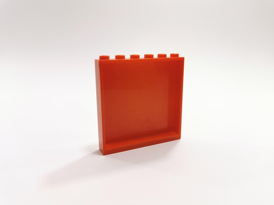 Lego - panel - vägg - 1x6x5 - part 59349 - röd