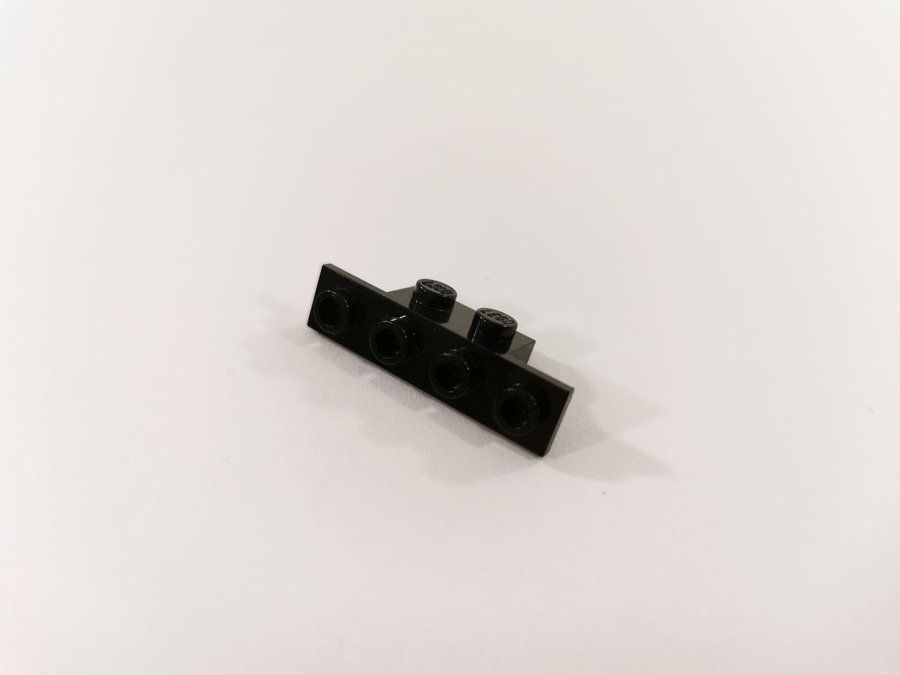 Lego - bracket - plate - modifierad - 1x2 - part 2436 - svart