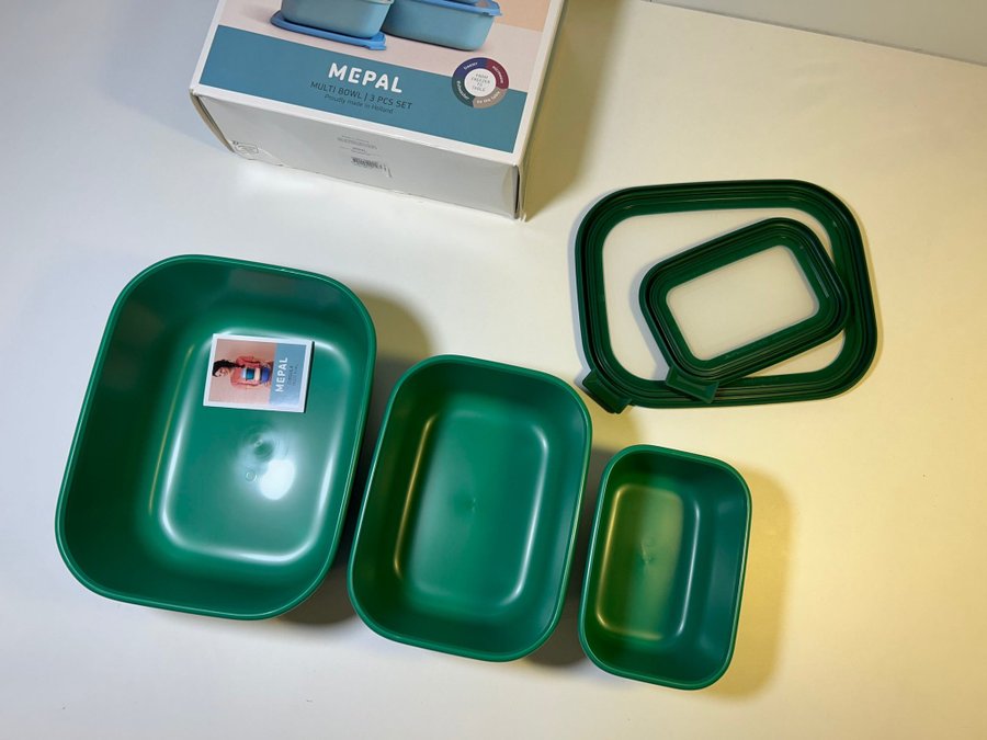 BID! Mepal Multi Bowl Cirqula Lunch Box Set, 3 pcs! New!