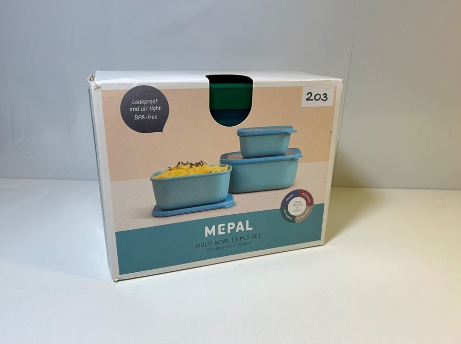 BID! Mepal Multi Bowl Cirqula Lunch Box Set, 3 pcs! New!