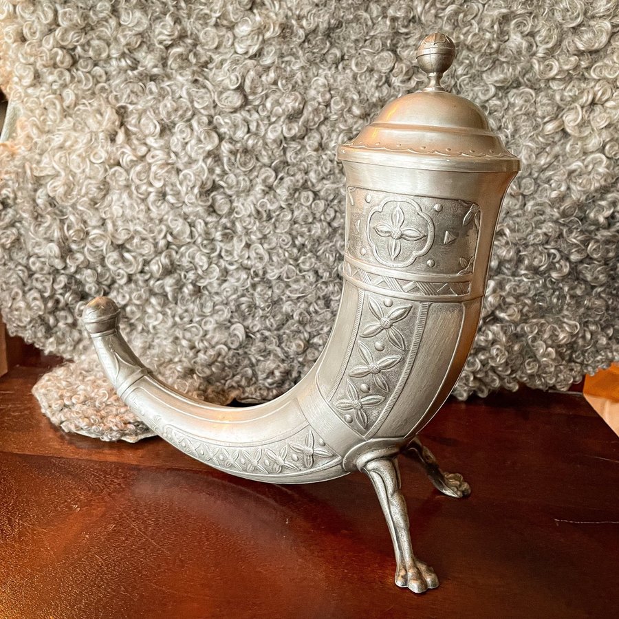 Vikingahorn/vas Norskt tenn Pewter Horn Vikinga