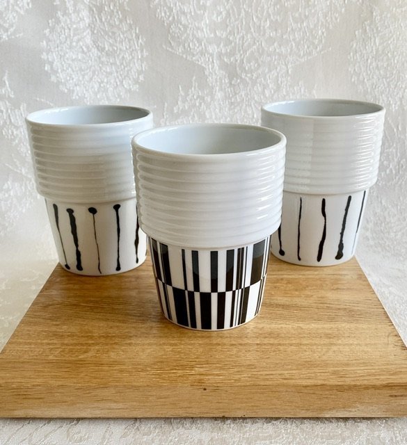 ***Rörstrand - Filippa K muggar 3 styck i modeller Stripe/Deco FINT SKICK***