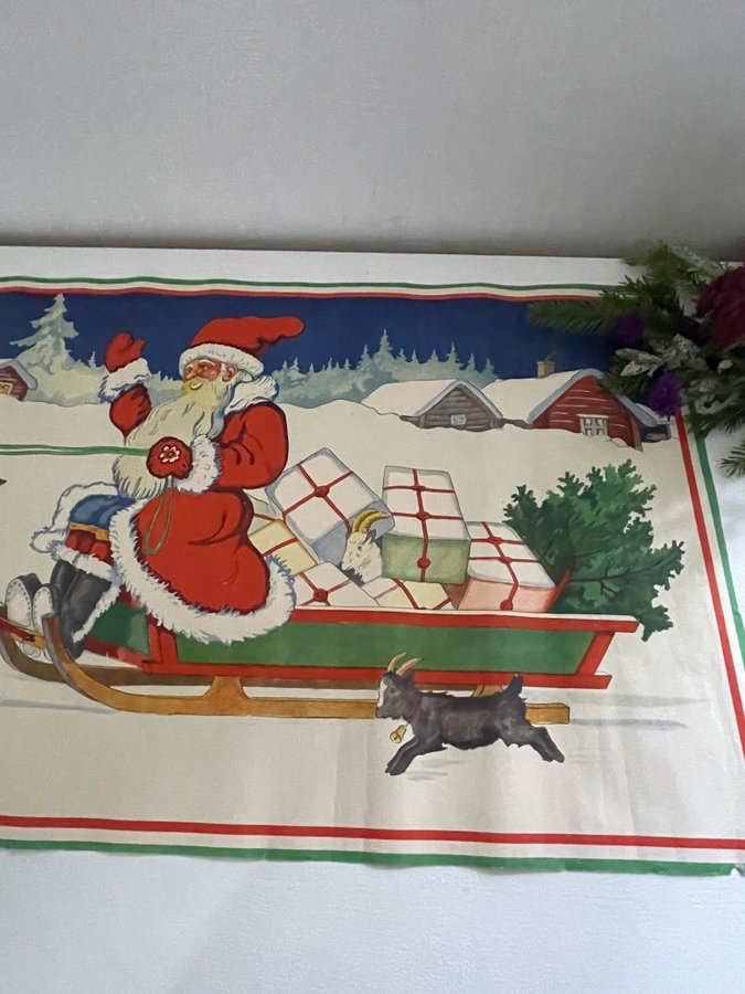 Underbart vacker äldre Julbonad i papp/Vintage