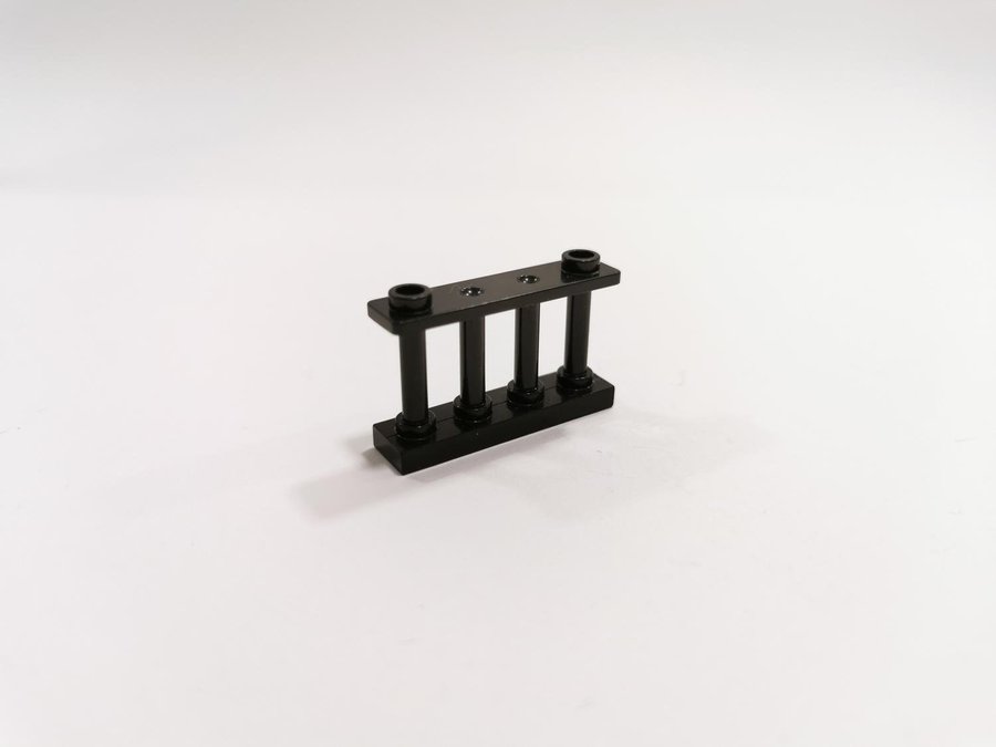 Lego - staket - fence - 1x4x2 - part 30055 - svart