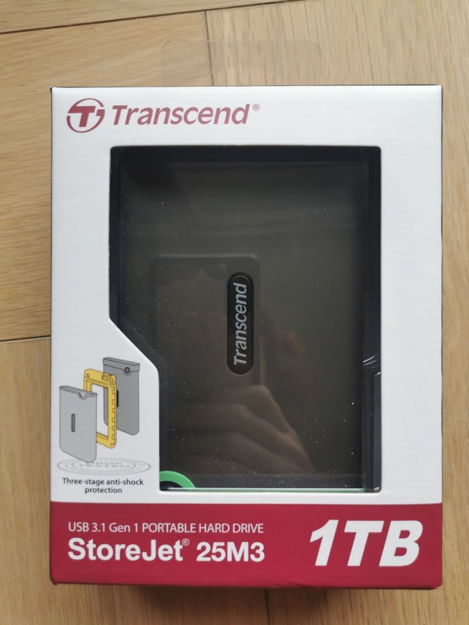 Ny Transcend hårddisk HDD 1TB