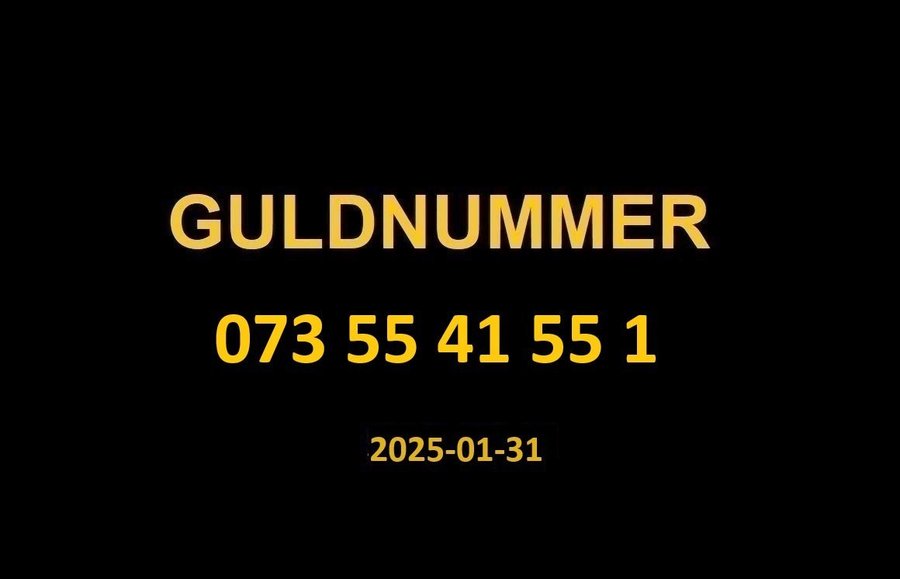 073 55 41 55 1 GULDNUMMER mobilnummer telefonnummer kontantkort nummer guld