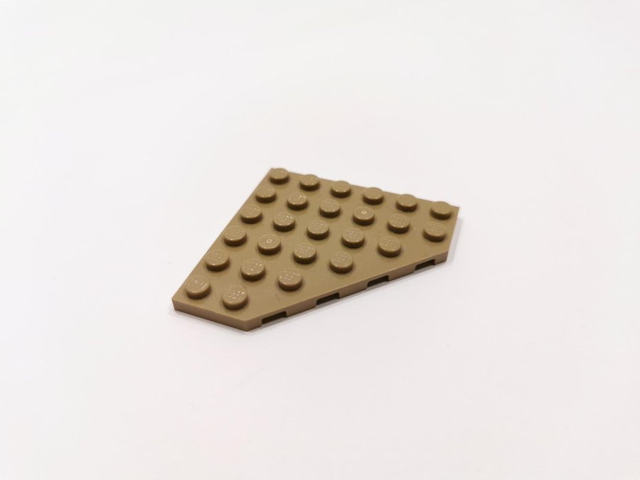 Lego - wedge - vinge - plate - 6x6 - part 6106 - biege (dark tan)