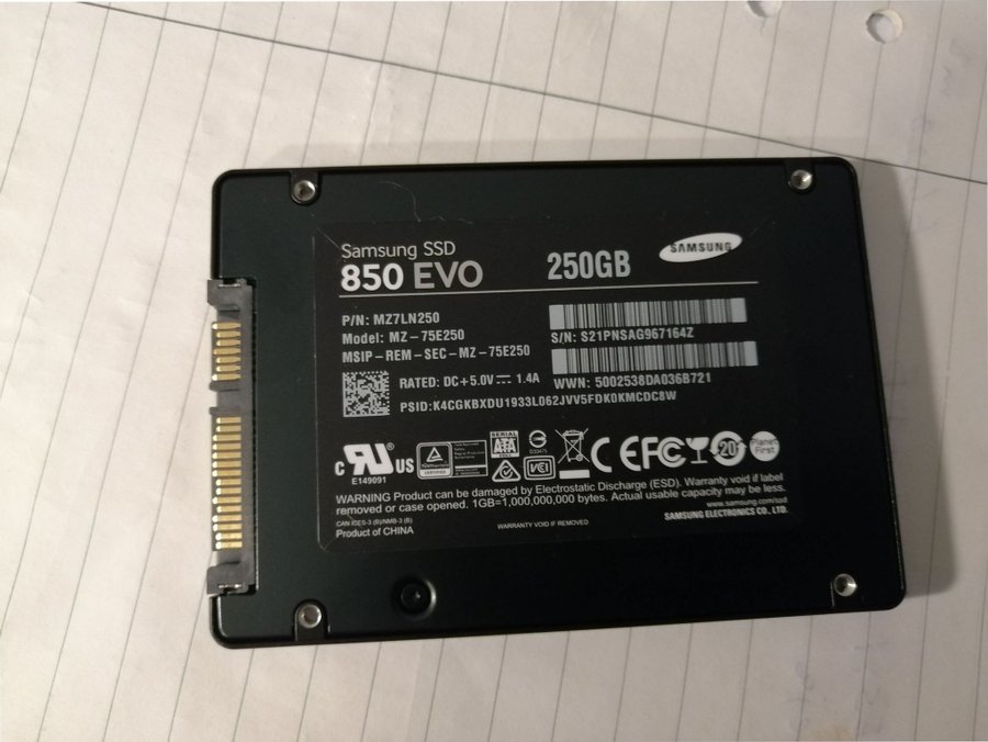 Samsung 850 Evo 250 GB