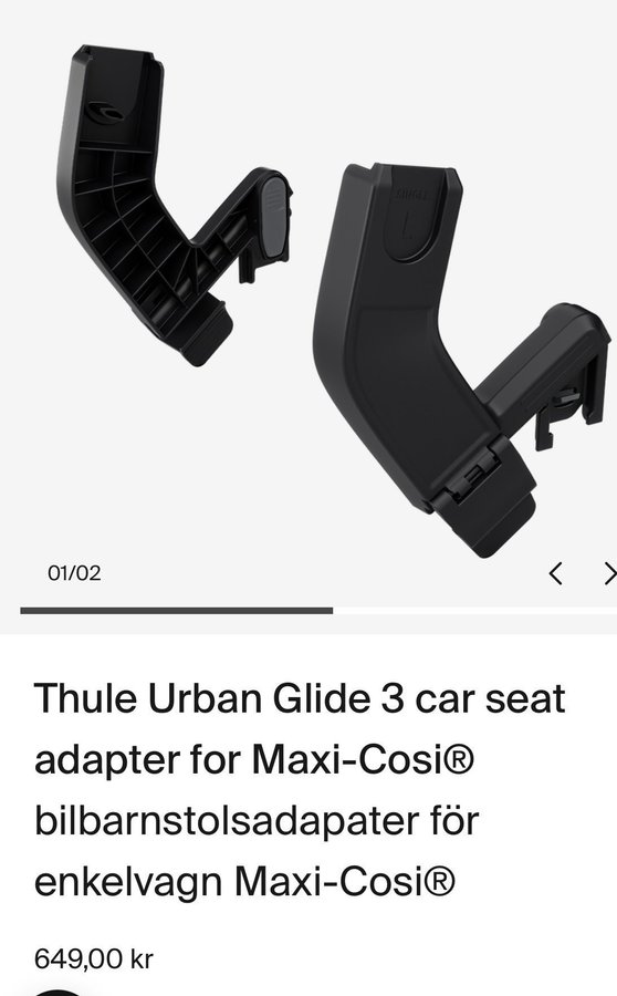 Thule Urban Glide 3 bilbarnstolsadapter för babyskydd