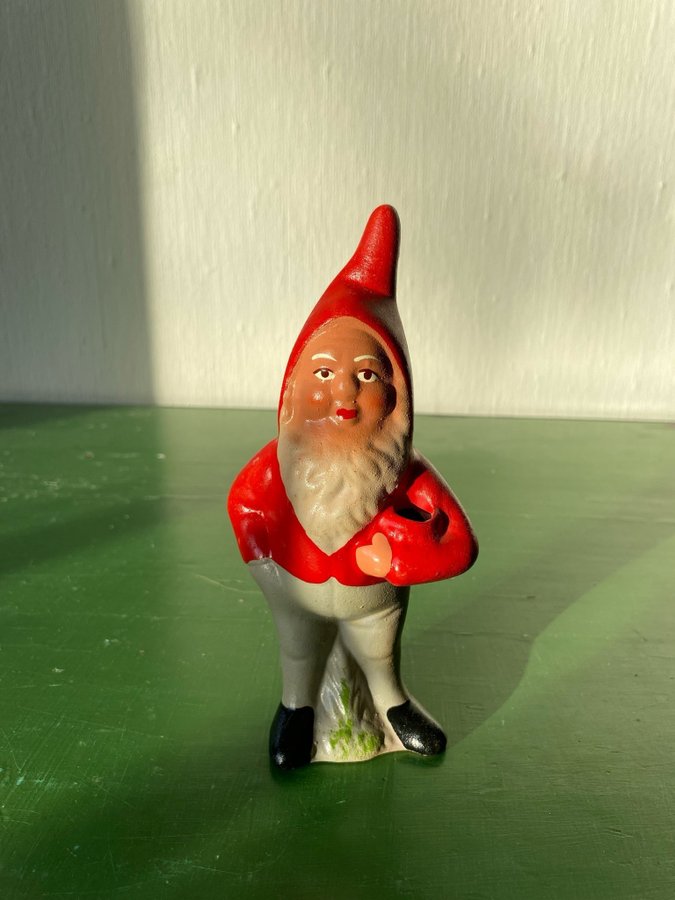 ÄLDRE TYSK TOMTE TERRAKOTTATOMTE RETRO VINTAGE 1950-TAL 1960-TAL 1970-TAL