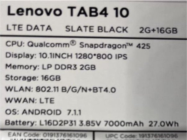 Lenovo Tab4 10