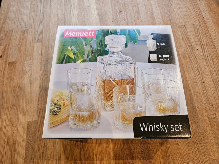 Whiskyset 6st glas och karaff