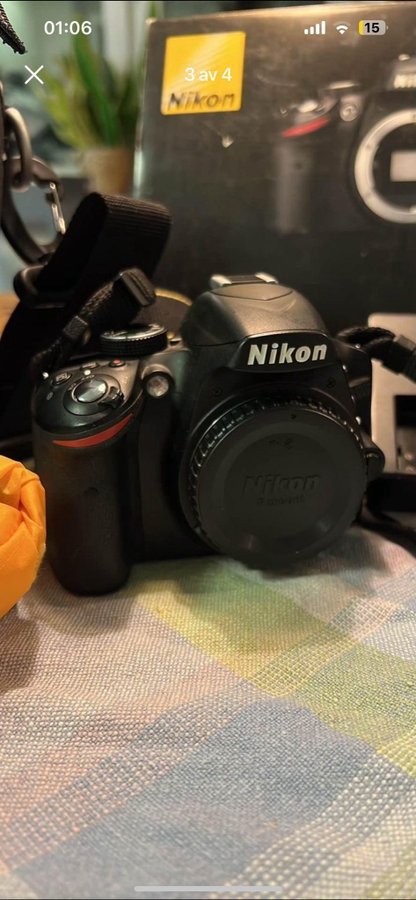 Nikon D3200 med tillbehör