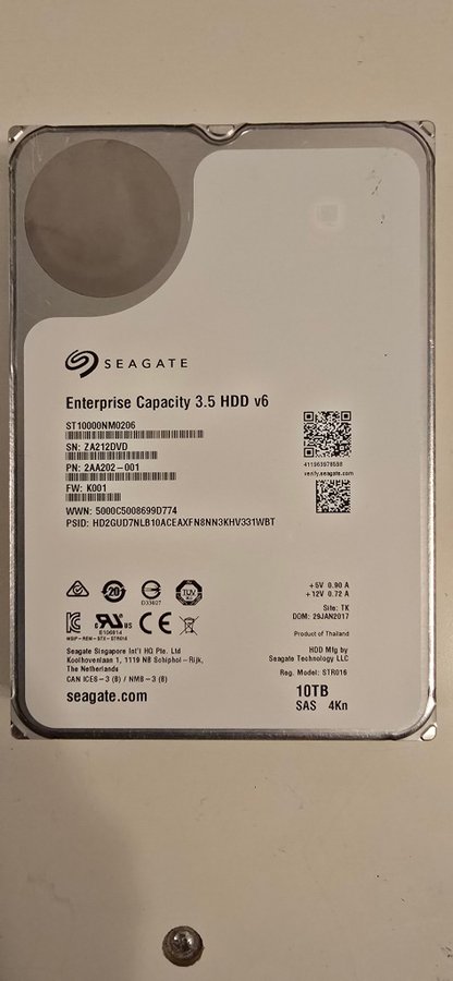 Seagate Enterprise Capacity 3.5 HDD v6 10TB SAS 4Kn