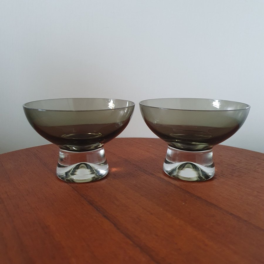 2 st glas skålar dessertskålar Iittala Tapio Wirkkala dessert bowls 2092