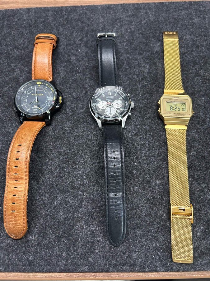 3 st klockor - Seiko Tommy Hilfiger  Casio