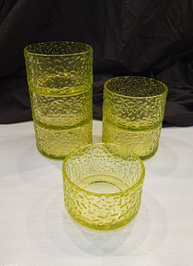 Riihimäen lasi Jesperi dessert bowl, uranium glass