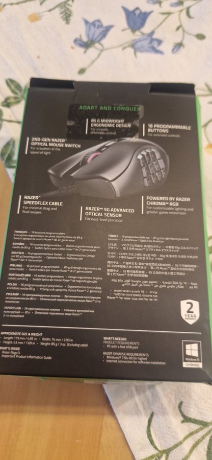 Razer Naga X gaming Mus som ny