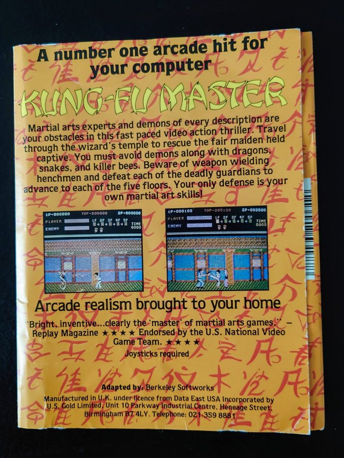 Kung-Fu Master (Commodore 64/128) inkl manual!