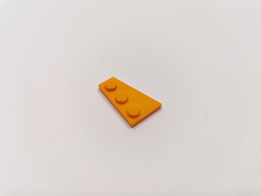 Lego - wedge - vinge - plate - höger - 3x2 - part 43722 - orange