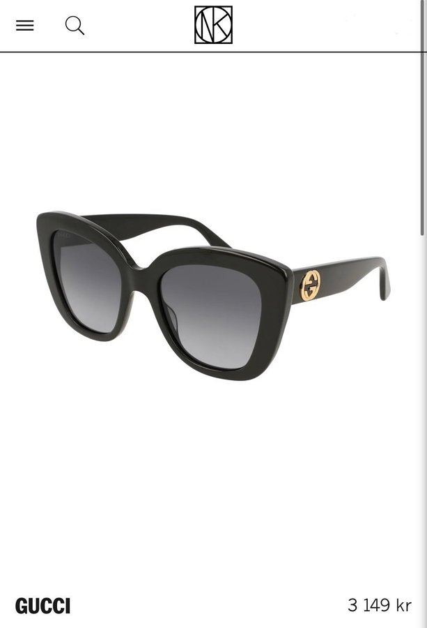 Gucci solglasögon GG Cat-Eye Acetate sunglasses svart logo