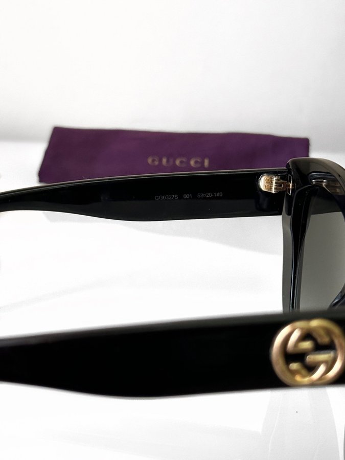 Gucci solglasögon GG Cat-Eye Acetate sunglasses svart logo