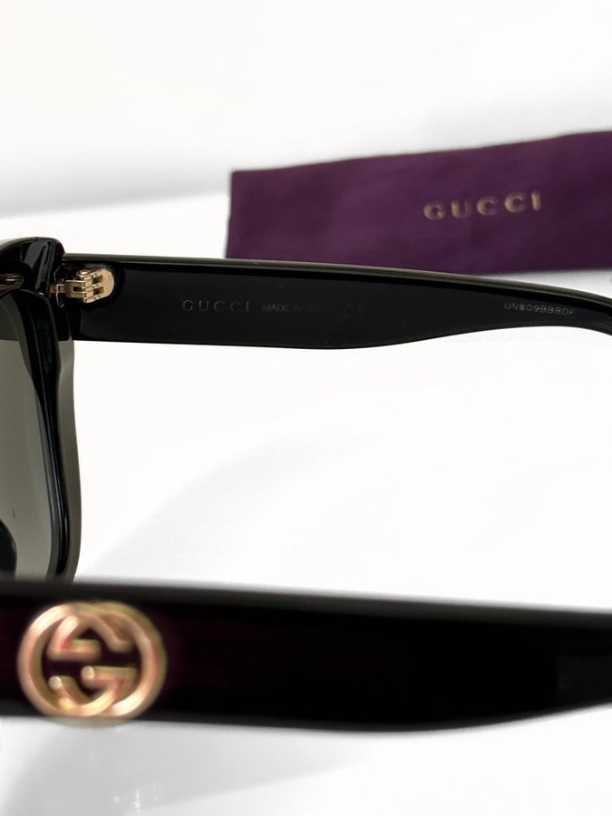 Gucci solglasögon GG Cat-Eye Acetate sunglasses svart logo