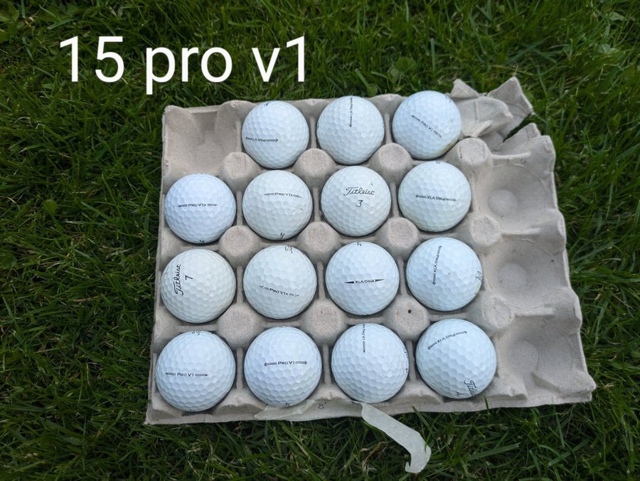 15 st Titleist Pro V1 Golfbollar