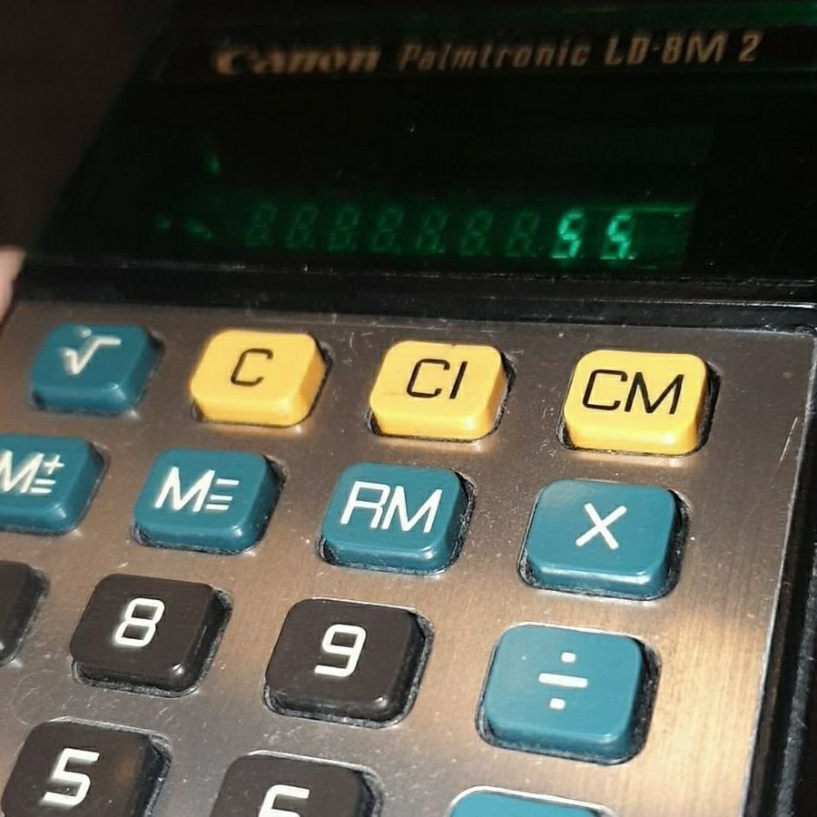 Canon Palmtronic LD 8M 2, vintage miniräknare