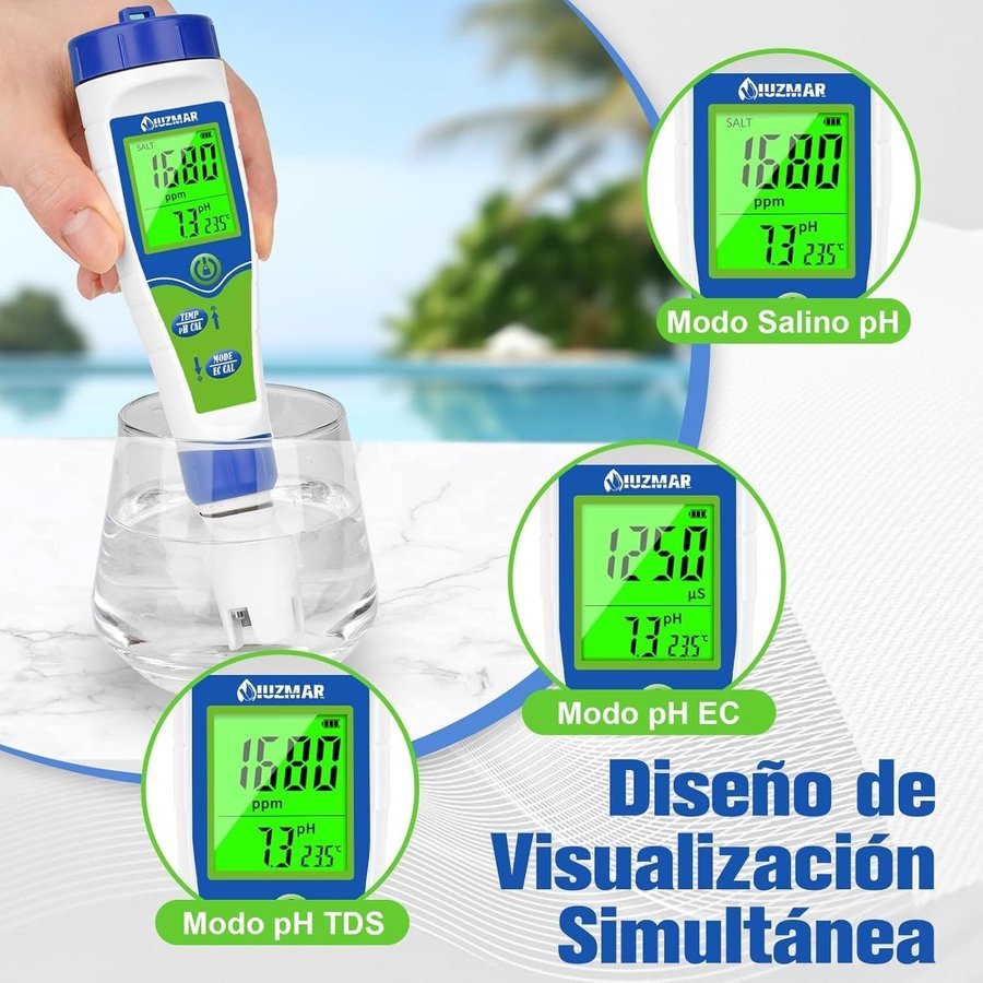 NY 5-i-1 multifunktionell pH salttestare | LCD | pH TDS EC | Ord.pris 489kr