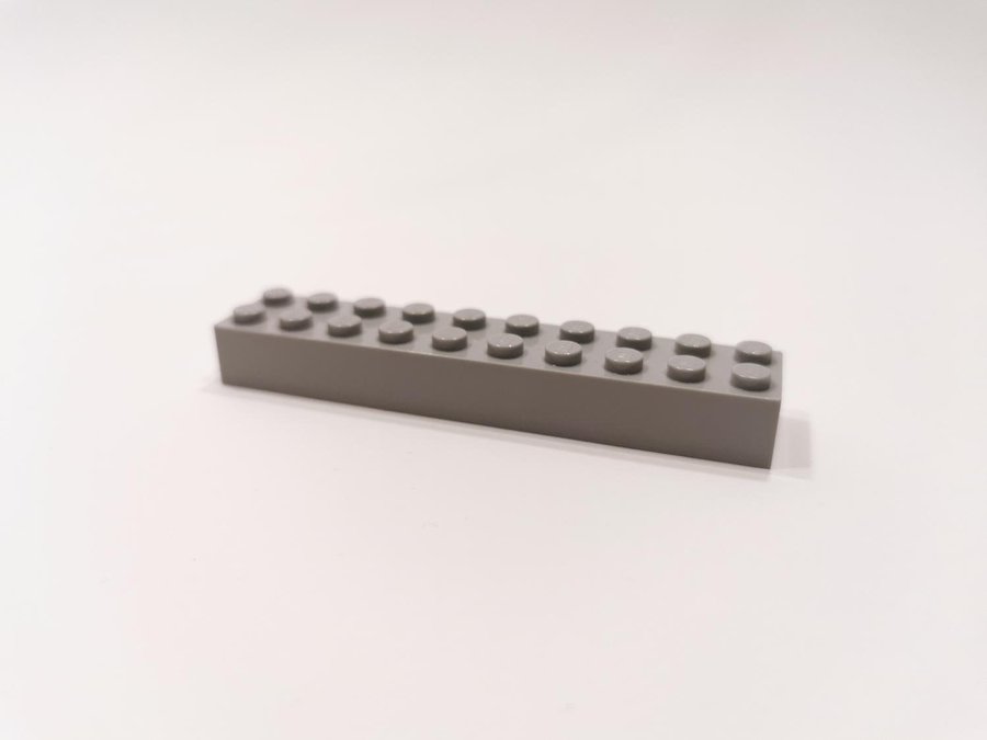 Lego - brick - bas - hög - 2x10 - part 3006 - ljusgrå (bluish)