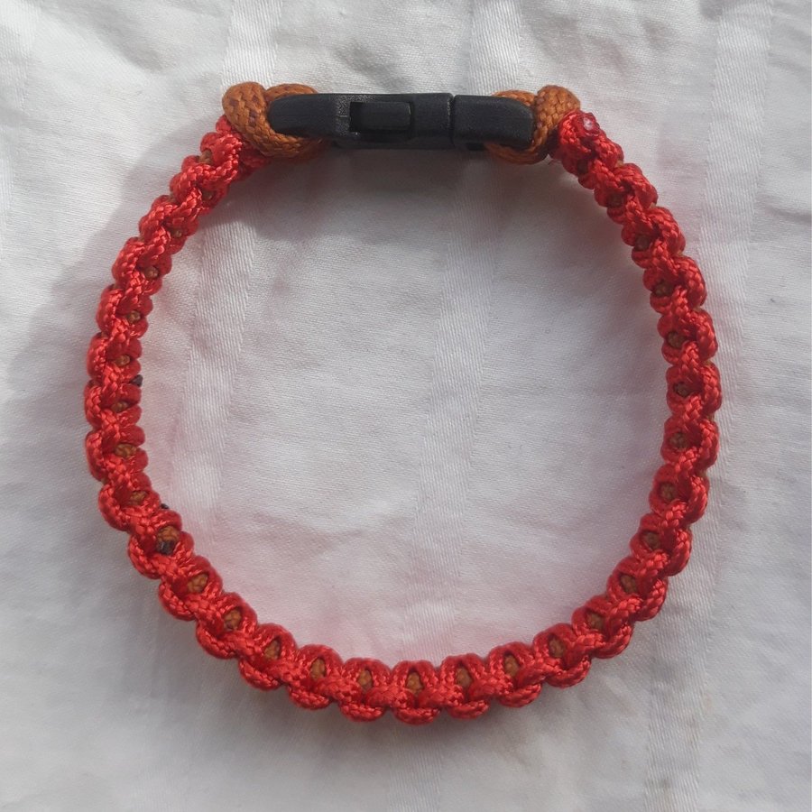 Armband med spänne, neonrött orange