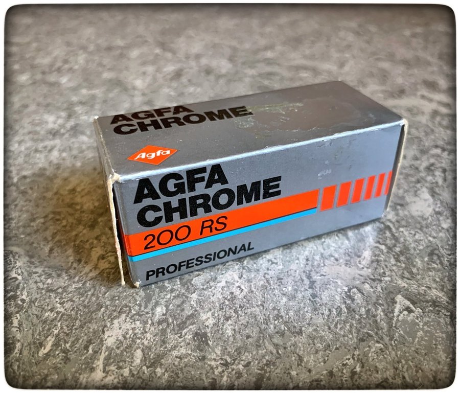 Agfa Chrome 200 RS Professional film Color slides 120 OÖPPNAD Färg Dia Sealed