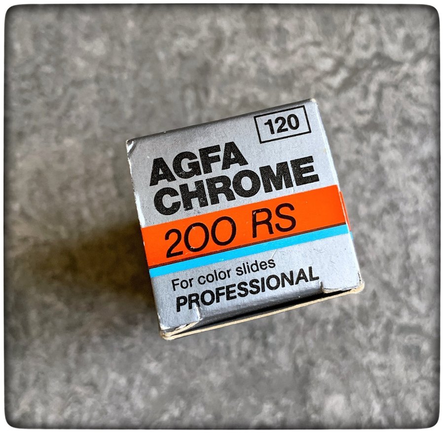 Agfa Chrome 200 RS Professional film Color slides 120 OÖPPNAD Färg Dia Sealed