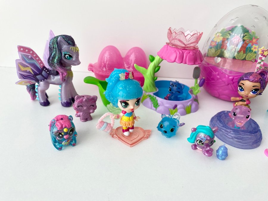 Hatchimals CollEGGtibles - Stor samling med Pixies, djur och tillbehör