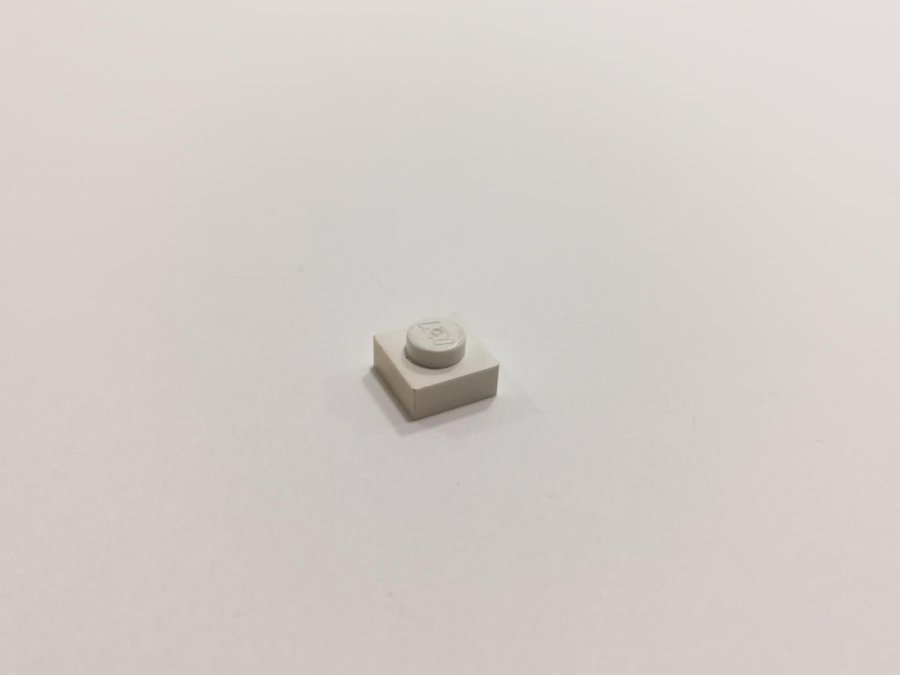 Lego - plate - 1x1 - part 3024 - vit