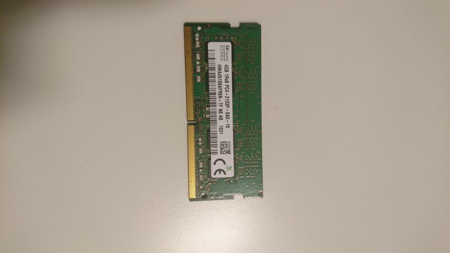 4GB 1Rx8 PC4-2133P-SAO-10 HMA451S6AFR8N-TF NO AB 1531