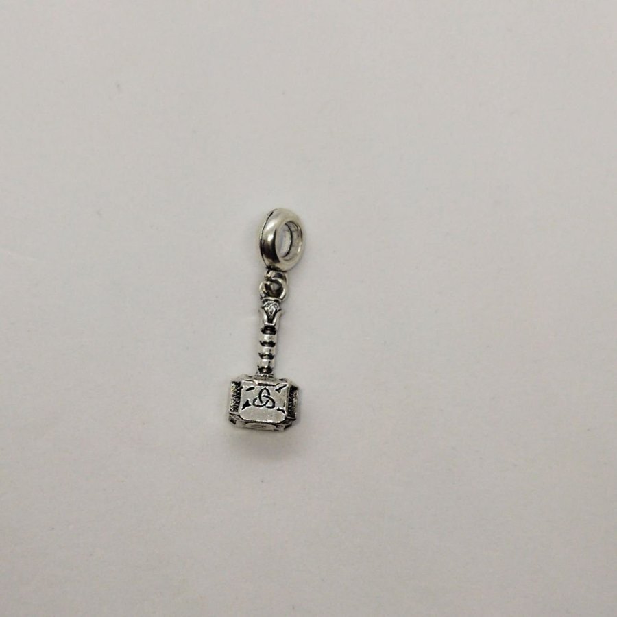 Marvel berlock Tors hammare Thor's Hammer silver charm hänge smycke