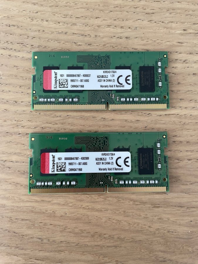 Kingston 8GB (2x4 GB) DDR4 2400MHz SODIMM