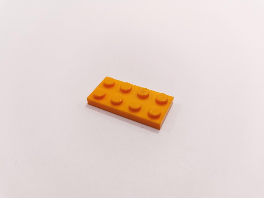 Lego - plate - platt - bas - 2x4 - part 3020 - orange