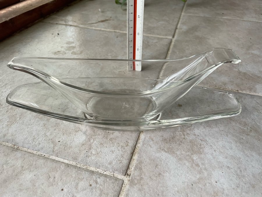 Såskanna i glas, märkt Sedlex France Pyrex