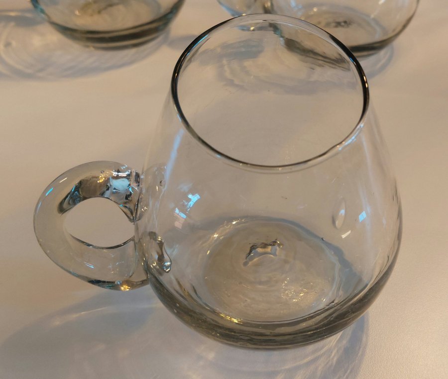 4st handblåsta ölglas