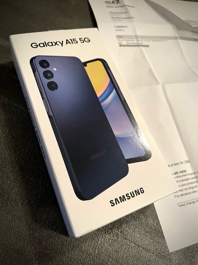 Samsung Galaxy A15 5G - HELT NY, OBRUTEN FÖRPACKNING