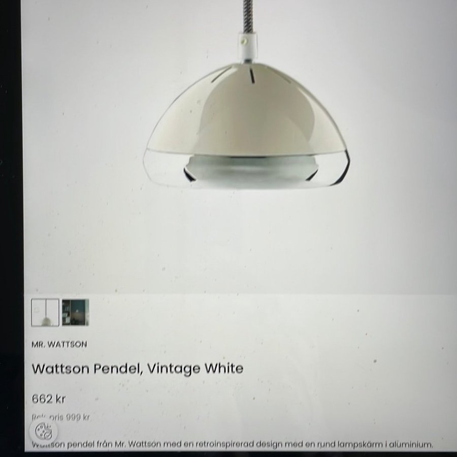 Pendel lampa Wattson vintage svart